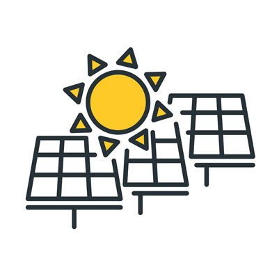 Ícone de fazenda solar
