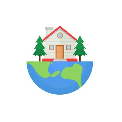 Ícone de casa com energia